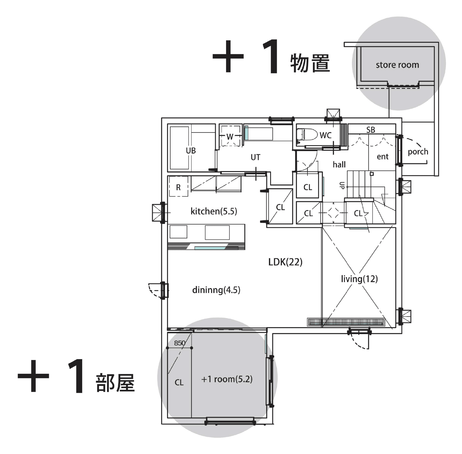 『部屋』、『物置』をプラスする、という考え方。